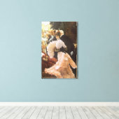 Politieke dame door James Tissot, Victorian tijdpe Canvas Afdruk (Insitu (Houten vloer))
