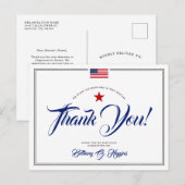 Politieke Donatie | Patriottisch Thematisch Bedank Briefkaart (Voorkant / Achterkant)