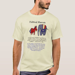 POLITIEKE DONKEY EN ELEPHANT T-SHIRT