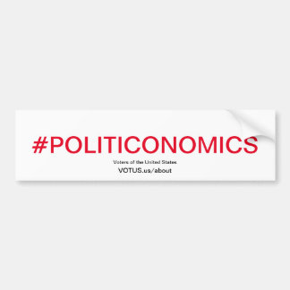 Politieke economie bumpersticker