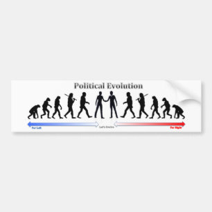 Politieke evolutie bumpersticker