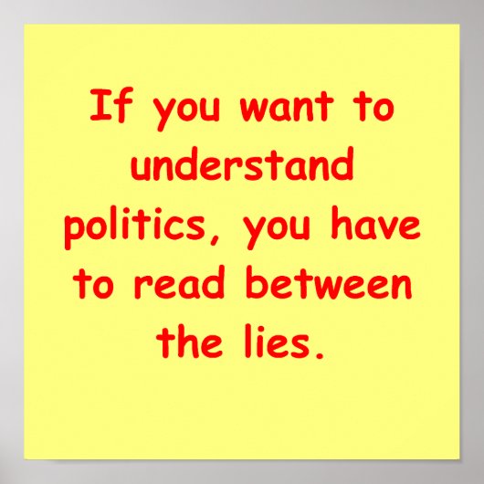 politieke grap poster (Voorkant)