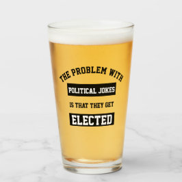 Politieke grappen worden gekozen glas