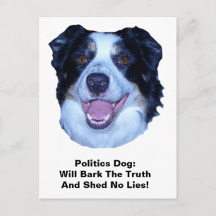 Politieke grens Collie Bark The Truth Briefkaart