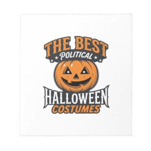 Politieke Halloween Kostuum Pompoen Vintage T-shir Notitieblok