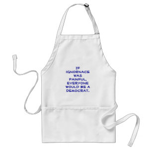 Politieke humor, pro-democratisch geschenk. standaard schort
