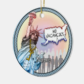 Politieke immigratie keramisch ornament (Links)