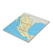 Politieke kaart Mexico Tegeltje (Zijkant)