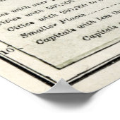 Politieke kaart van Azië (1916) Poster (Hoek)