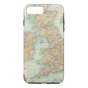 politieke kaart van de Britse eilanden iPhone 8 Plus / 7 Plus Hoesje