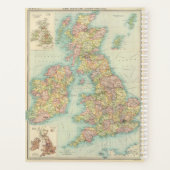 politieke kaart van de Britse eilanden Planner (Achterkant)