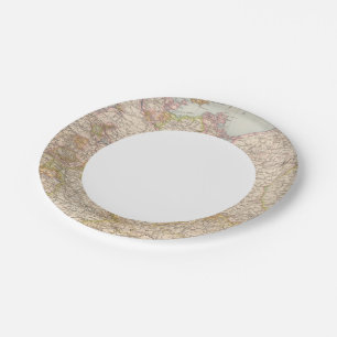 Politieke kaart van Duitsland Papieren Bordje