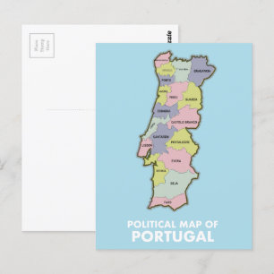 Politieke kaart van Portugal