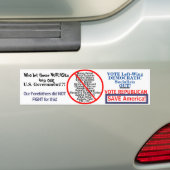 Politieke linkse linkse linkse linkse democraten bumpersticker (Op auto)