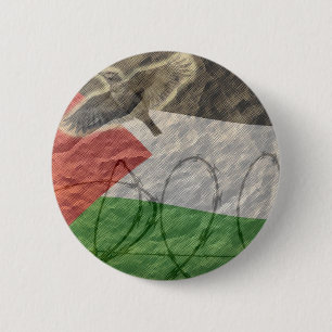 politieke onderwerpen , baskisch / palestijns ronde button 5,7 cm