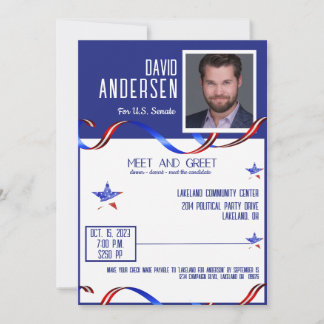 Politieke Ontmoeting en Groet Uitnodiging Met Foto