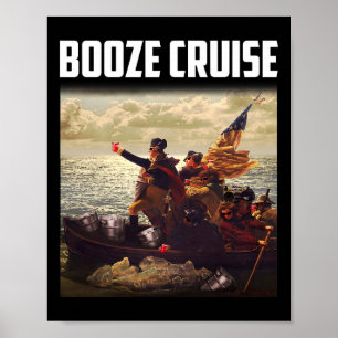 Politieke partij Booze Cruise Shades en Red Cups T Poster
