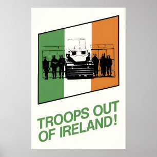 Politieke Poster Ierland Troepen uit Ierland!