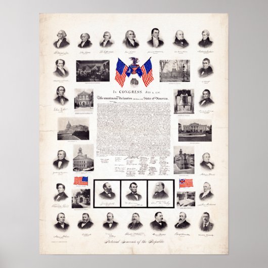 politieke Presidenten Poster (Voorkant)