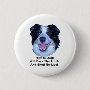 Politieke Rand Collie Truth Round Button