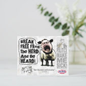 Politieke schapenschaap briefkaart (Staand voorkant)