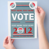 Politieke stemming flyer (Hand)