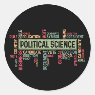 Politieke Wetenschappen Ronde Sticker