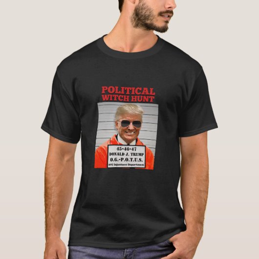 Politieke Witch Hunt van Donald Trump T-shirt (Voorkant)