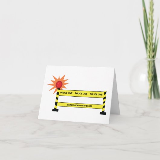 Politielijn plaats delict bedankkaart (Voorkant)