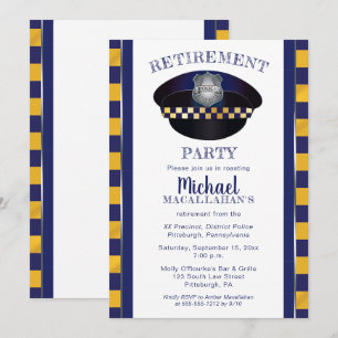 politieman Politie Cop Pet Retirement Party Kaart