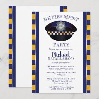 politieman | Politie | Cop Pet Retirement Party Kaart