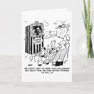 Politieman Punch & Judy - Verjaardagskaart Kaart