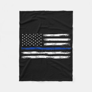 Politieman VS Verenigde Staten Amerikaanse Vlag Du Fleece Deken