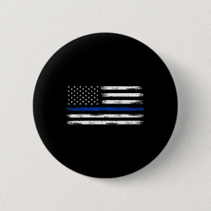 Politieman VS Verenigde Staten Amerikaanse Vlag Du Ronde Button 5,7 Cm