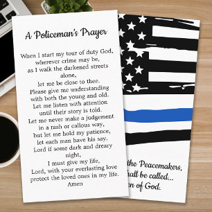 politieman's Prayer Law Enforcement Officer Visitekaartje