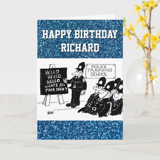 Politiemensen op de politieschool kaart (Gele Bloem)