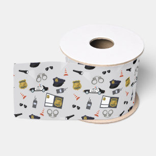 Politiemotief Politieagent Patroon Grosgrain Lint