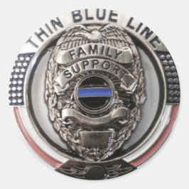 Politieondersteuning Ronde Sticker