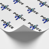 Politieoptreden Logo Cadeaupapier (Hoek)