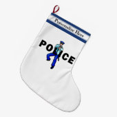 Politieoptreden Logo Grote Kerstsok (Voorkant (Hangend))