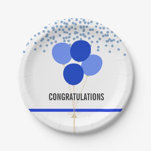 Politiepartij Gefeliciteerd White Papieren Bordje (Voorkant)