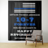 Politiepartij Thin Blue Line Happy Retirement Wandkleed (In situ)