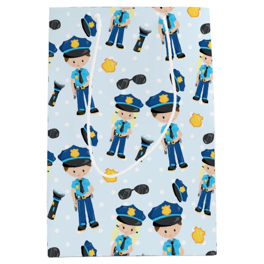 Politiepatroon Medium Cadeauzakje (Voorkant)