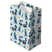 Politiepatroon Medium Cadeauzakje (Voorkant Gekanteld)