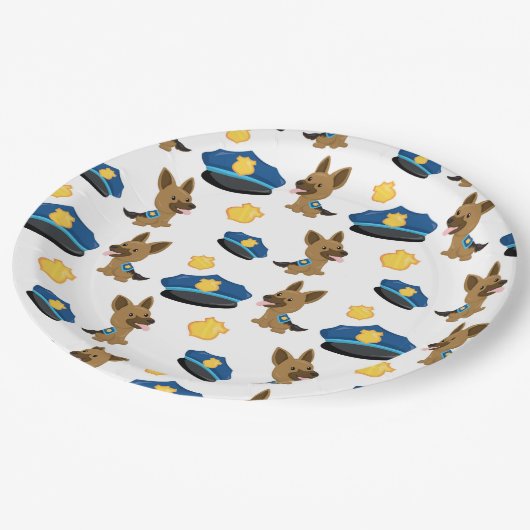 Politiepatroon Papieren Bordje (Gekanteld)