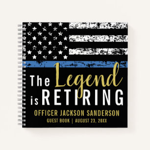 Politiepensioen Thin Blue Line Guest Book Notitieboek
