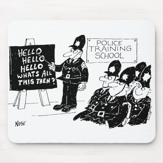 Politieschool Cartoon Muismat (Voorkant)