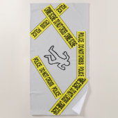 Politietape en dode hoofddoek strandlaken (Voorkant)