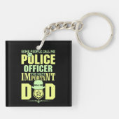 Politievader | Rechtshandhaving | VADERDAG Sleutelhanger (Achterkant)