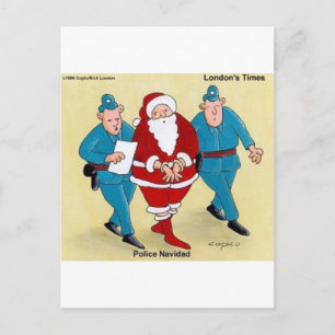 Politievakantie Grappige Kerstcadeaus & T-shirts Feestdagenkaart